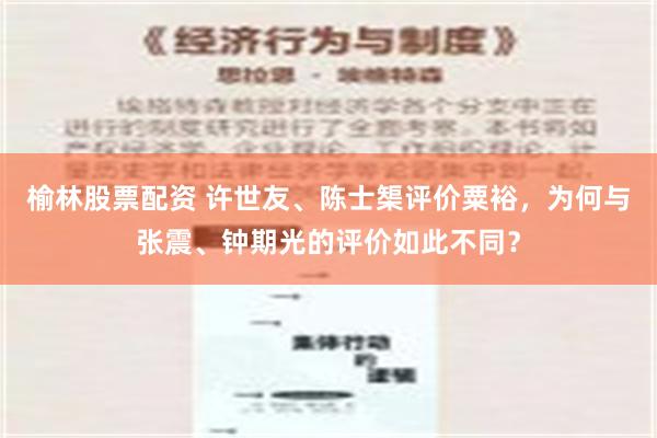 榆林股票配资 许世友、陈士榘评价粟裕，为何与张震、钟期光的评价如此不同？