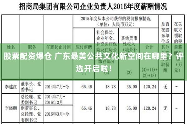 股票配资爆仓 广东最美公共文化新空间在哪里？评选开启啦！