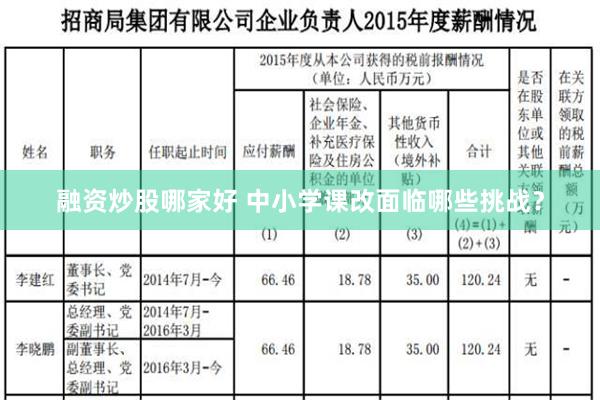 融资炒股哪家好 中小学课改面临哪些挑战？